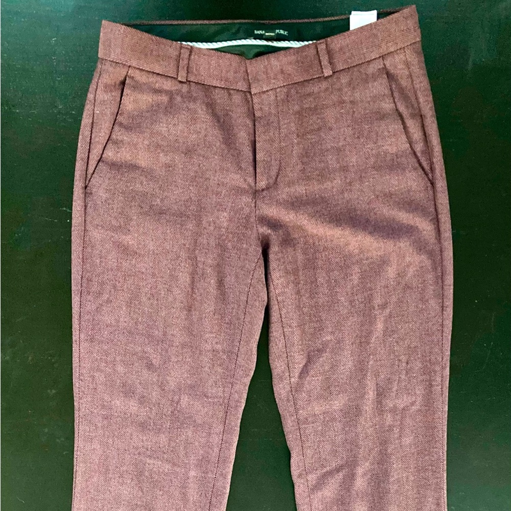 Banana Republic Red herringbone Trousers - Size 4